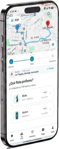 App Ring: elige flota P2P hacia Los Teques