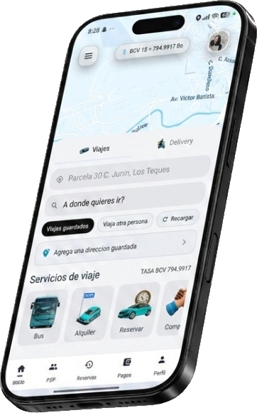 App Ring: viajes, delivery, bus, alquiler y reservas
